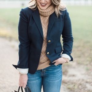 J.Crew Wool Schoolboy Blazer in Navy Blue - size 0